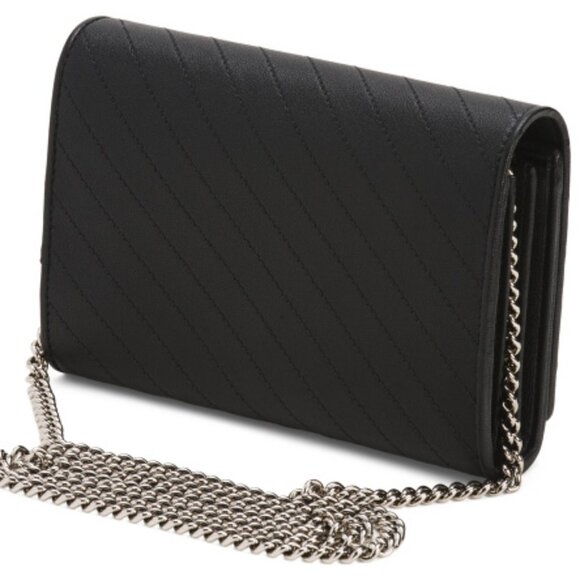 GUCCI Matelasse leather Blondie Interlocking G Chain strap clutch Bag wallet - Picture 4 of 8